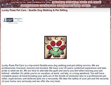 Tablet Screenshot of luckypawzpetcare.com